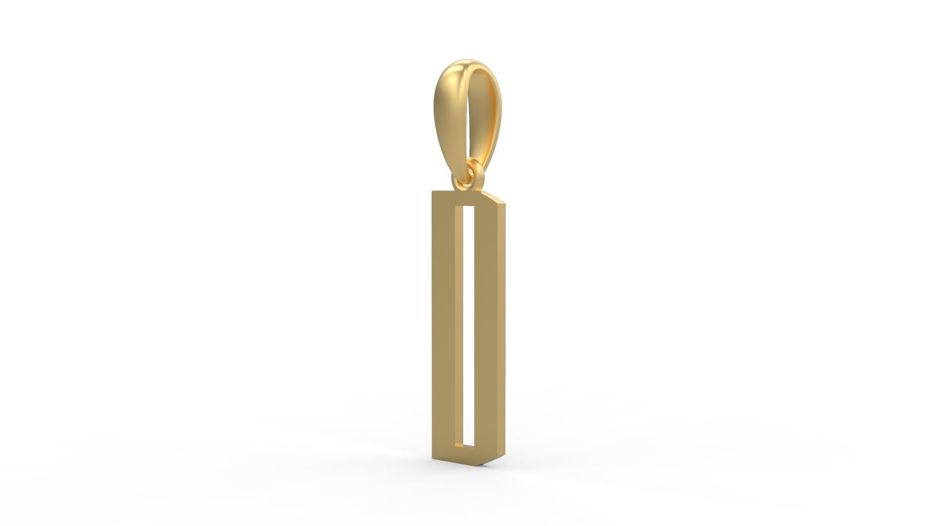 Initial Letters Pendant Eiffel Love D 3D print model_1