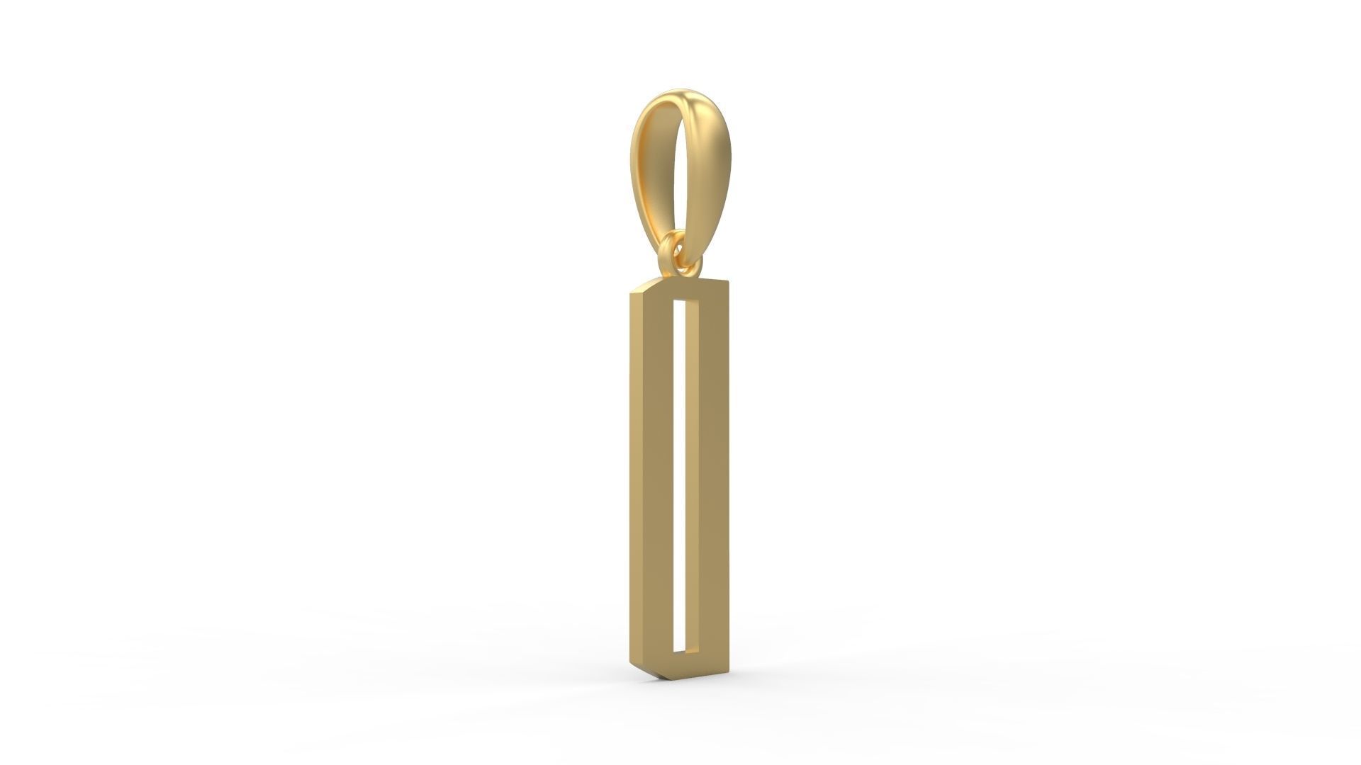 Initial Letters Pendant Eiffel Love D 3D print model_3