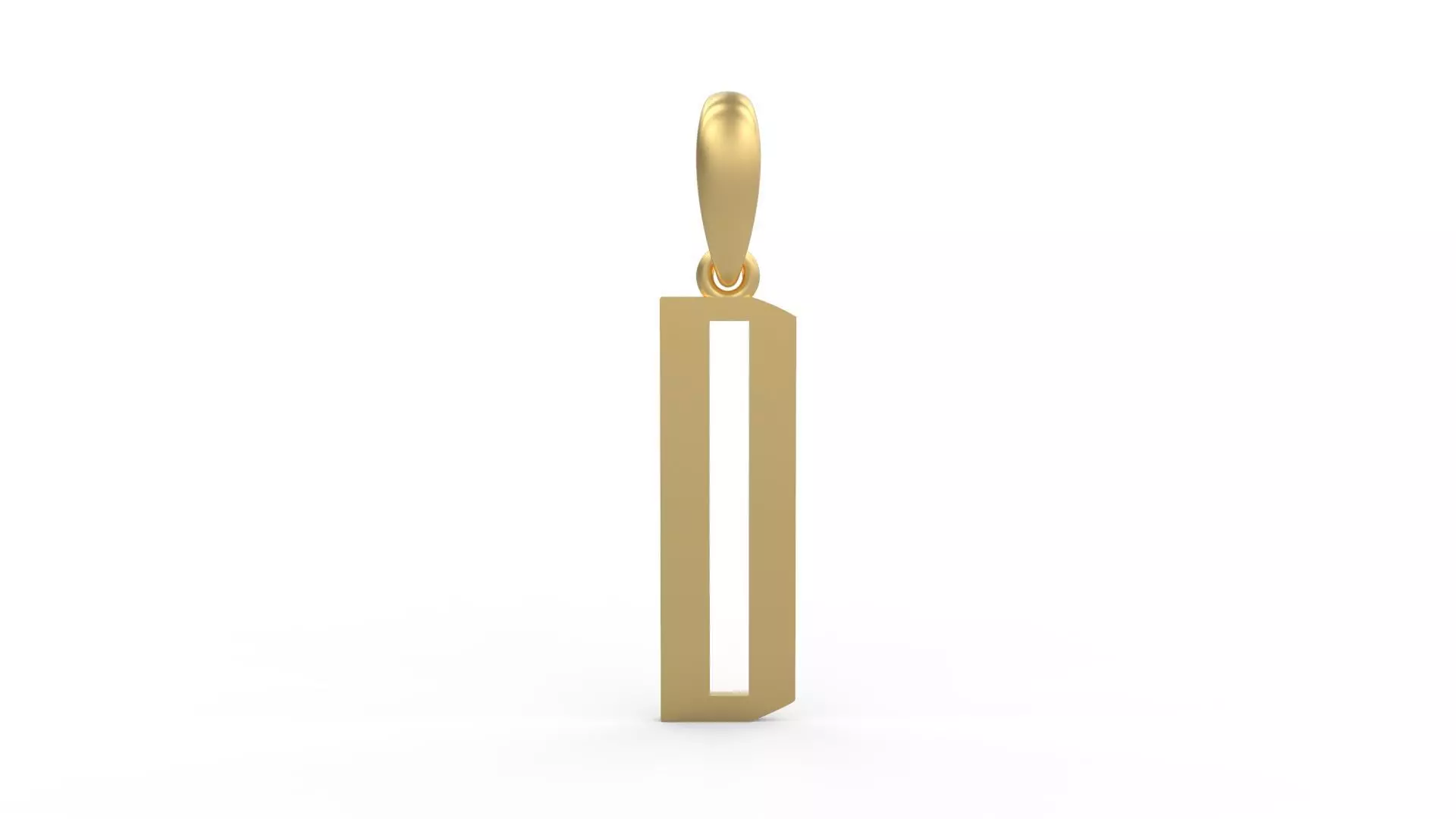 Initial Letters Pendant Eiffel Love D 3D print model_0