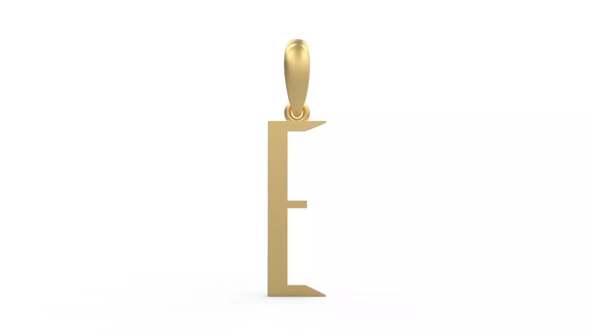 Initial Letters Pendant Eiffel Love E 3D print model_0