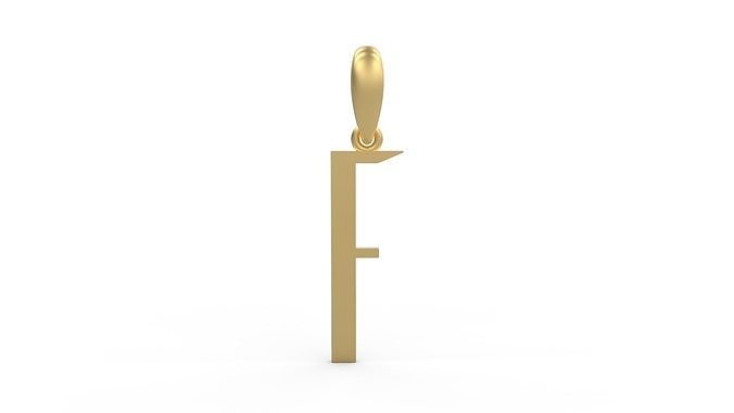 Initial Letters Pendant Eiffel Love F 3D print model