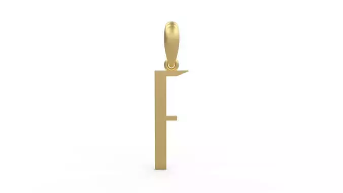 Initial Letters Pendant Eiffel Love F 3D print model