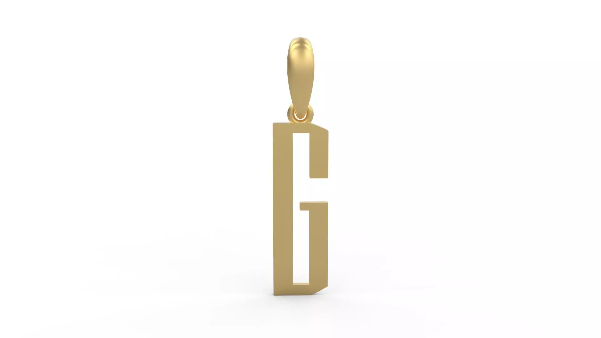 Initial Letters Pendant Eiffel Love G 3D print model_0