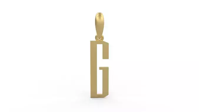 Initial Letters Pendant Eiffel Love G 3D print model