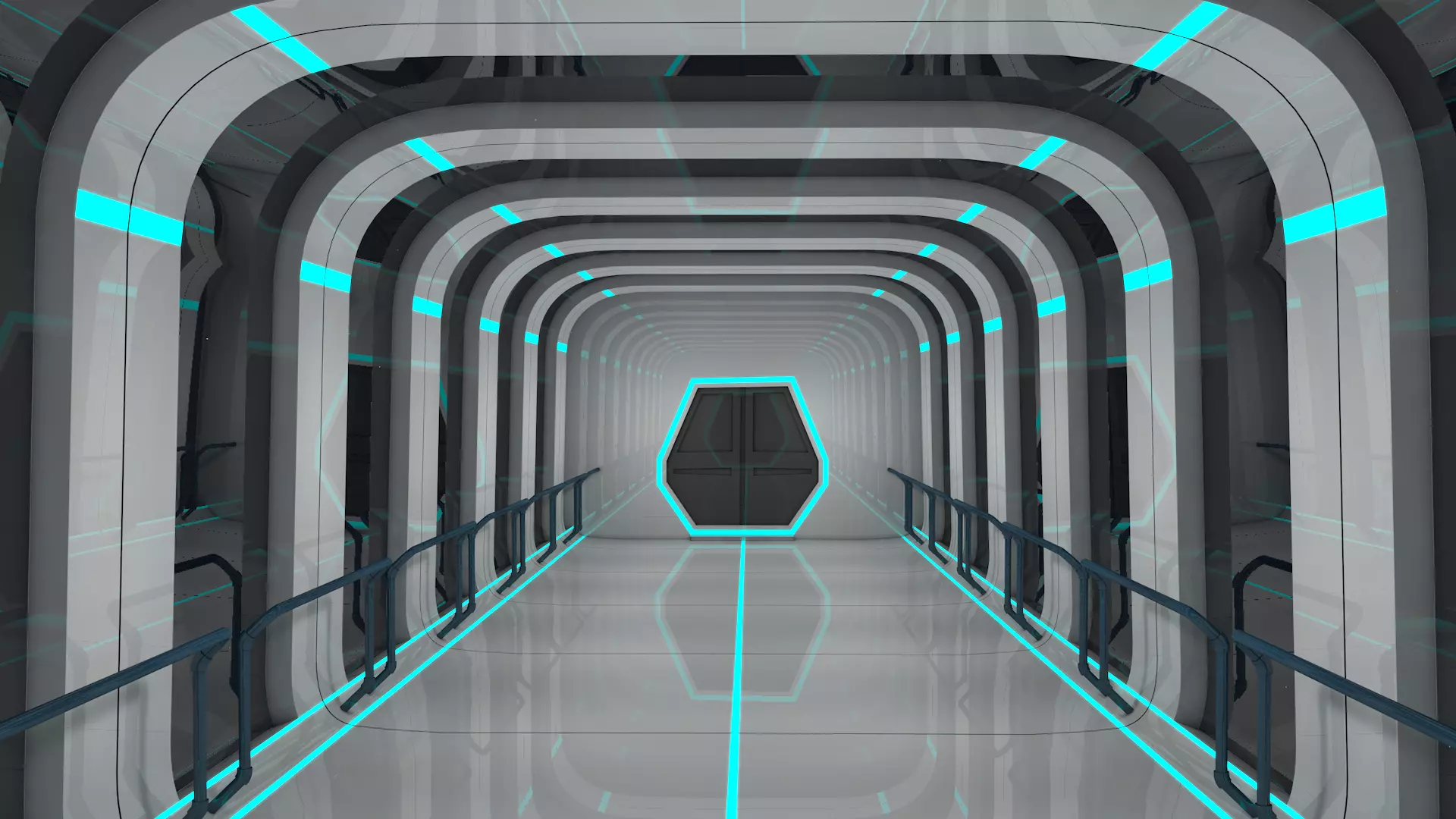Sci Fi Corridor 3D model_0