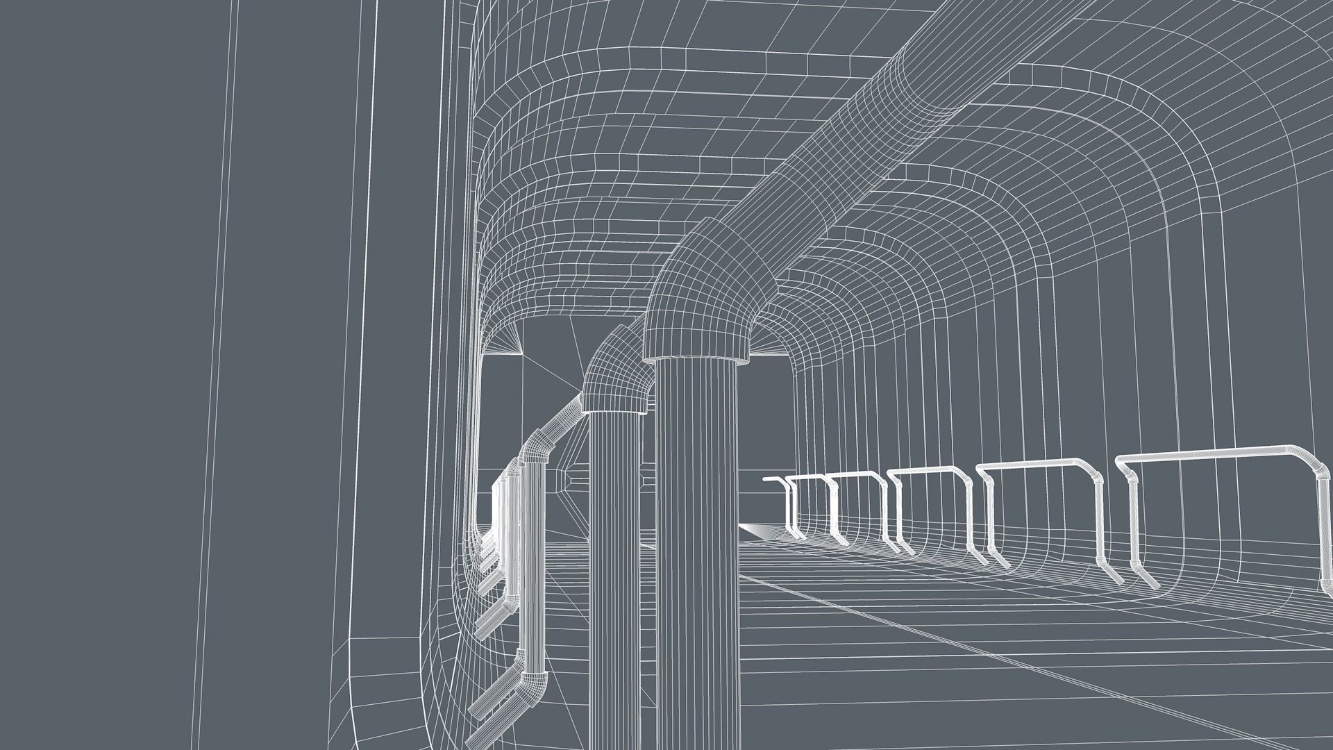 Sci Fi Corridor 3D model_14