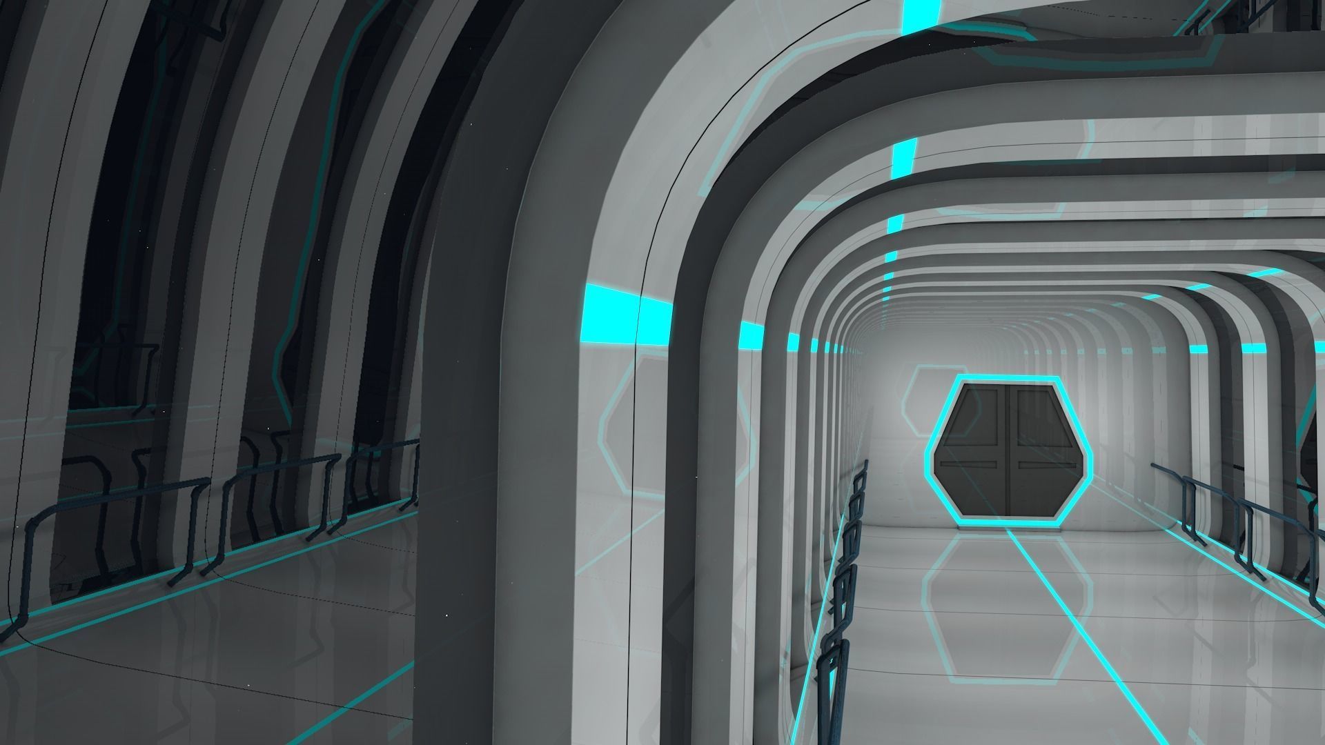 Sci Fi Corridor 3D model_7
