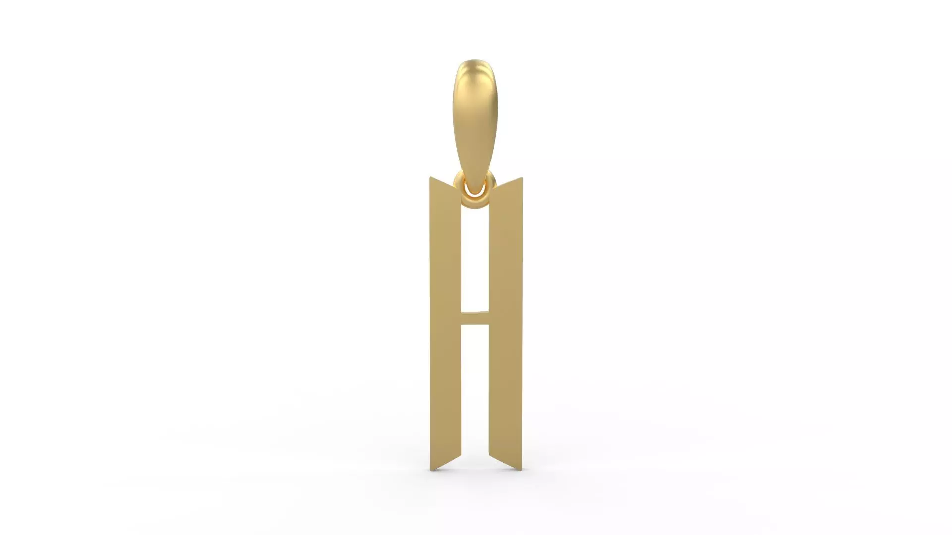 Initial Letters Pendant Eiffel Love H 3D print model_0