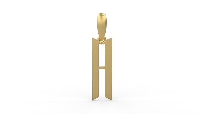 Initial Letters Pendant Eiffel Love H 3D print model