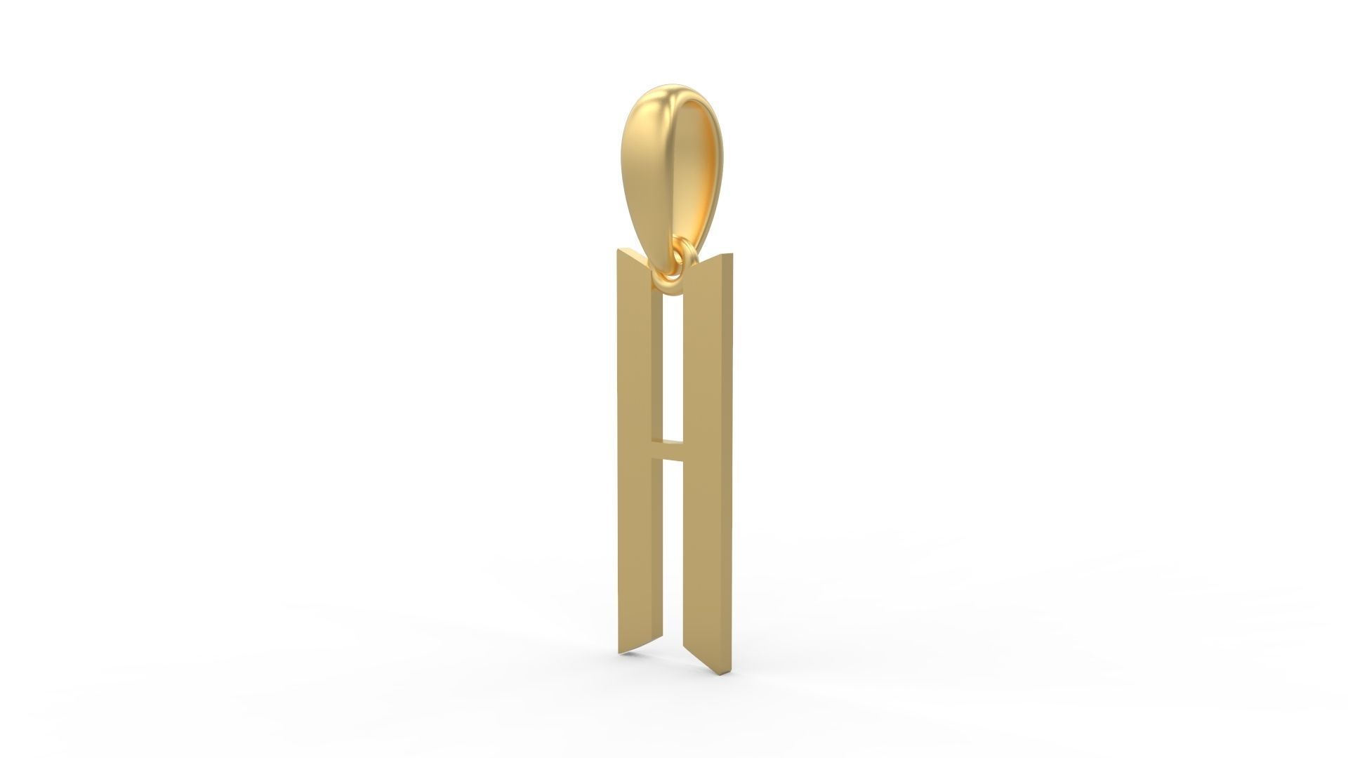 Initial Letters Pendant Eiffel Love H 3D print model_1