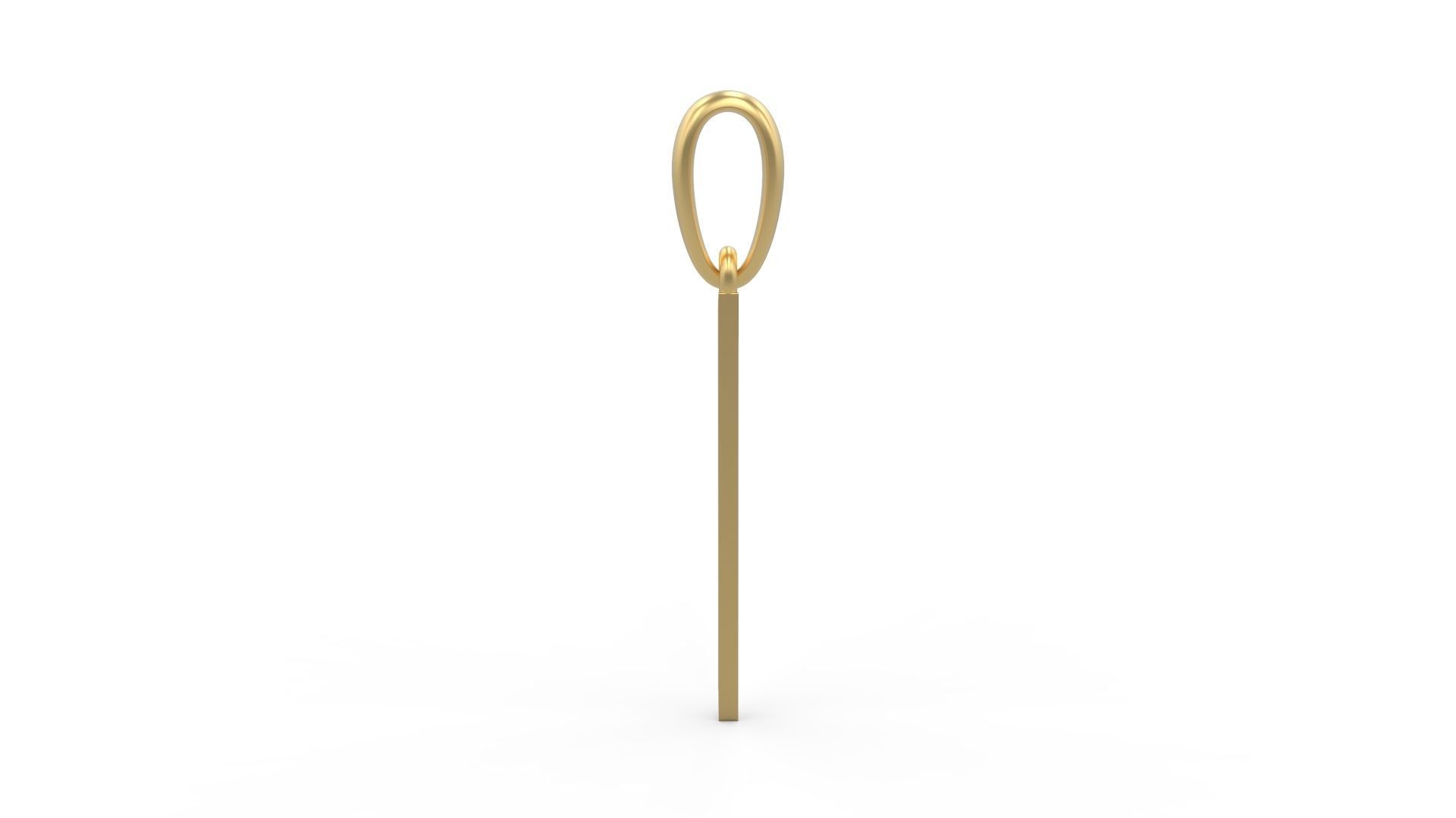 Initial Letters Pendant Eiffel Love I 3D print model_2