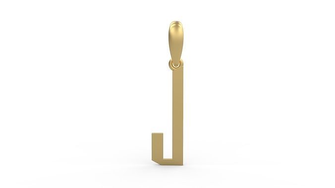 Initial Letters Pendant Eiffel Love J 3D print model