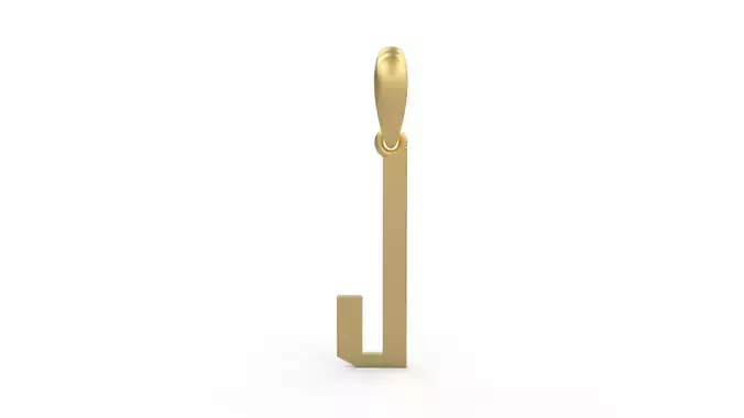 Initial Letters Pendant Eiffel Love J 3D print model