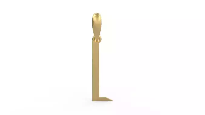 Initial Letters Pendant Eiffel Love L 3D print model