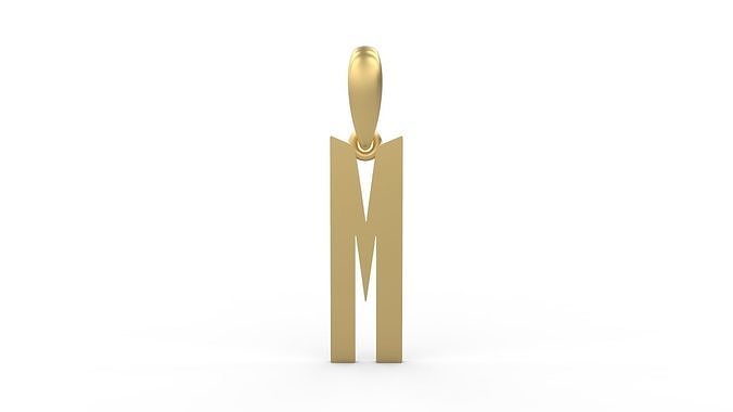 Initial Letters Pendant Eiffel Love M 3D print model