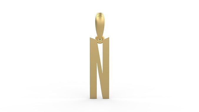 Initial Letters Pendant Eiffel Love N 3D print model