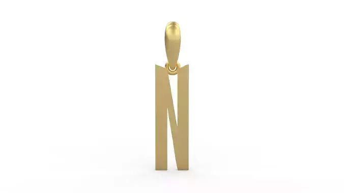 Initial Letters Pendant Eiffel Love N 3D print model