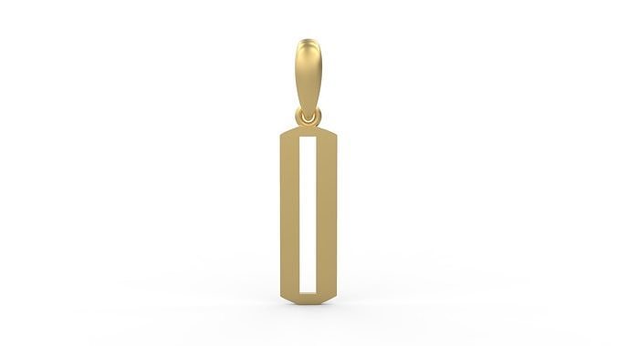Initial Letters Pendant Eiffel Love O 3D print model