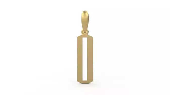 Initial Letters Pendant Eiffel Love O 3D print model