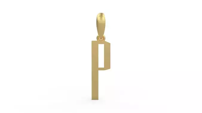 Initial Letters Pendant Eiffel Love P 3D print model