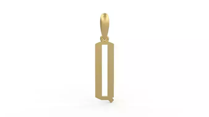 Initial Letters Pendant Eiffel Love Q 3D print model