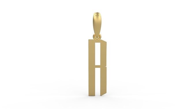 Initial Letters Pendant Eiffel Love R 3D print model