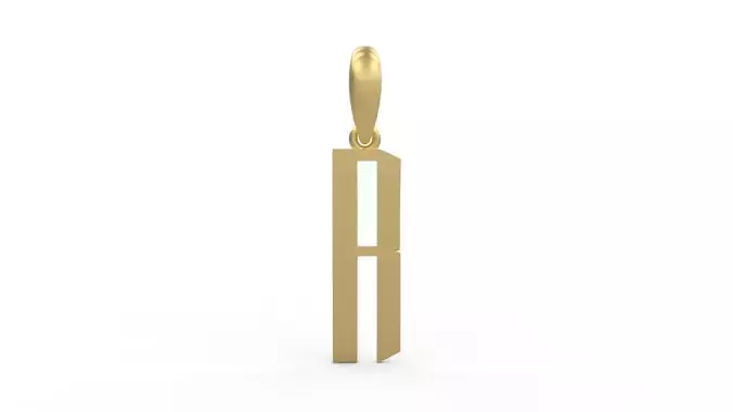 Initial Letters Pendant Eiffel Love R 3D print model