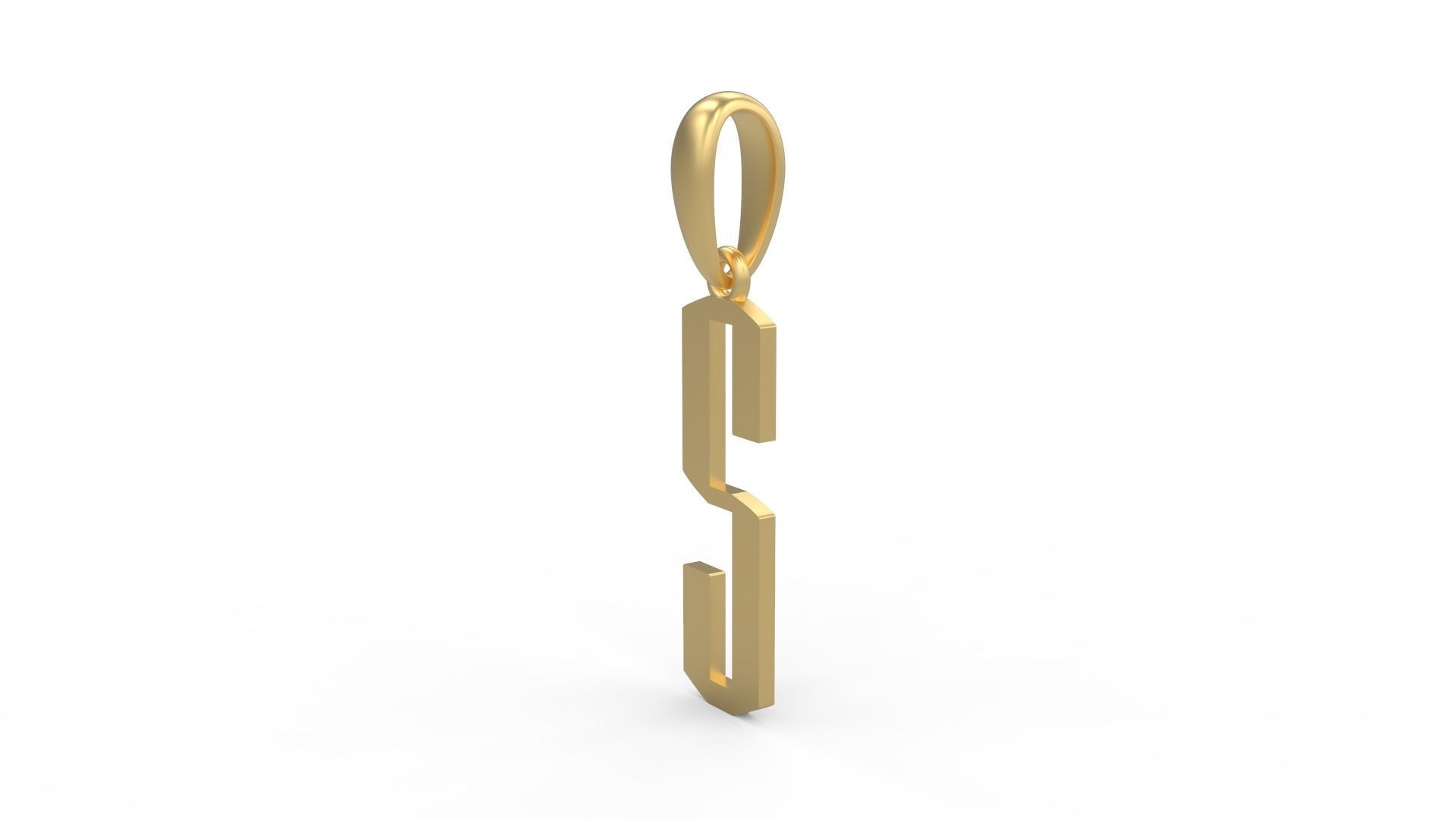 Initial Letters Pendant Eiffel Love S 3D print model_1