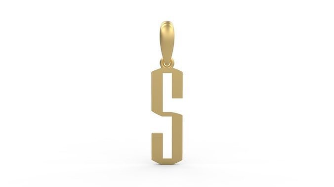 Initial Letters Pendant Eiffel Love S 3D print model