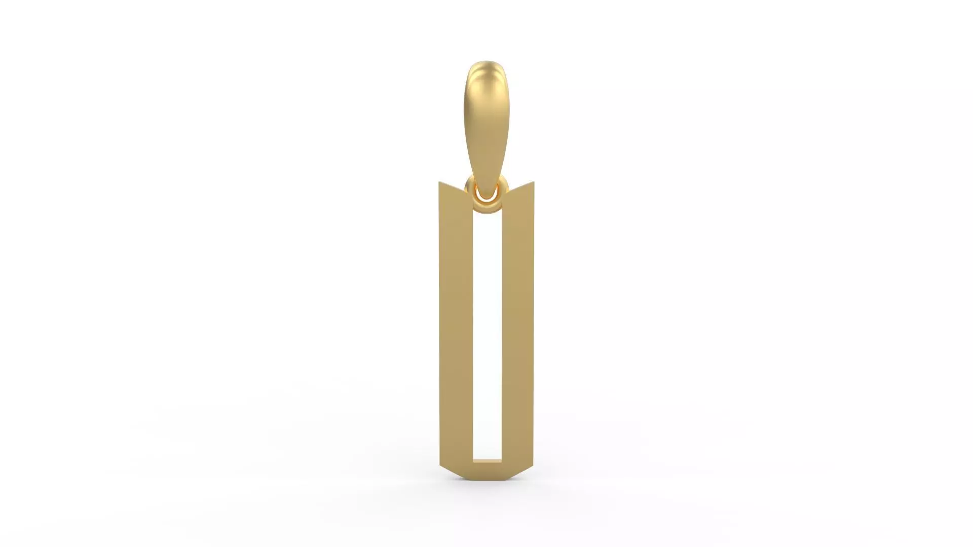 Initial Letters Pendant Eiffel Love U 3D print model_0