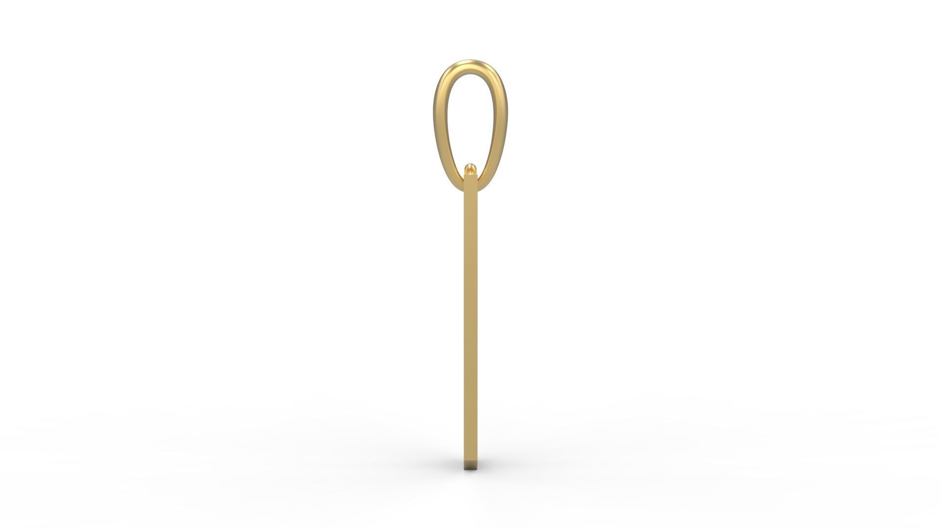 Initial Letters Pendant Eiffel Love U 3D print model_2