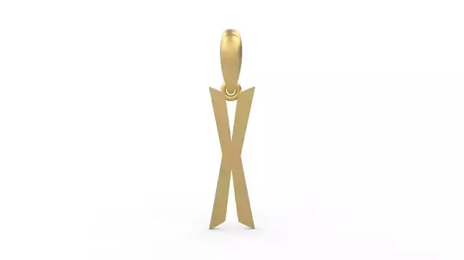 Initial Letters Pendant Eiffel Love X