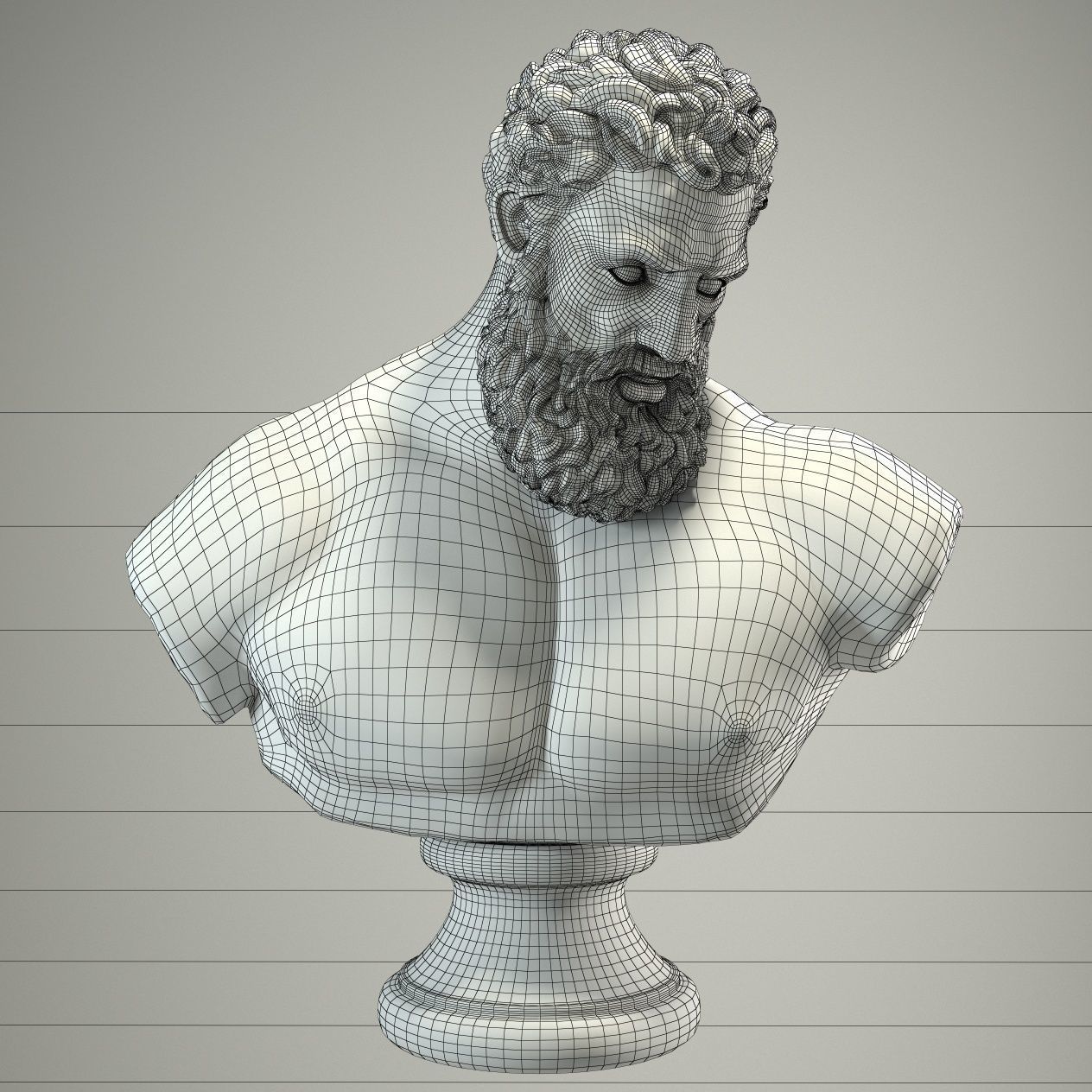Hercules Bust 3D model_11