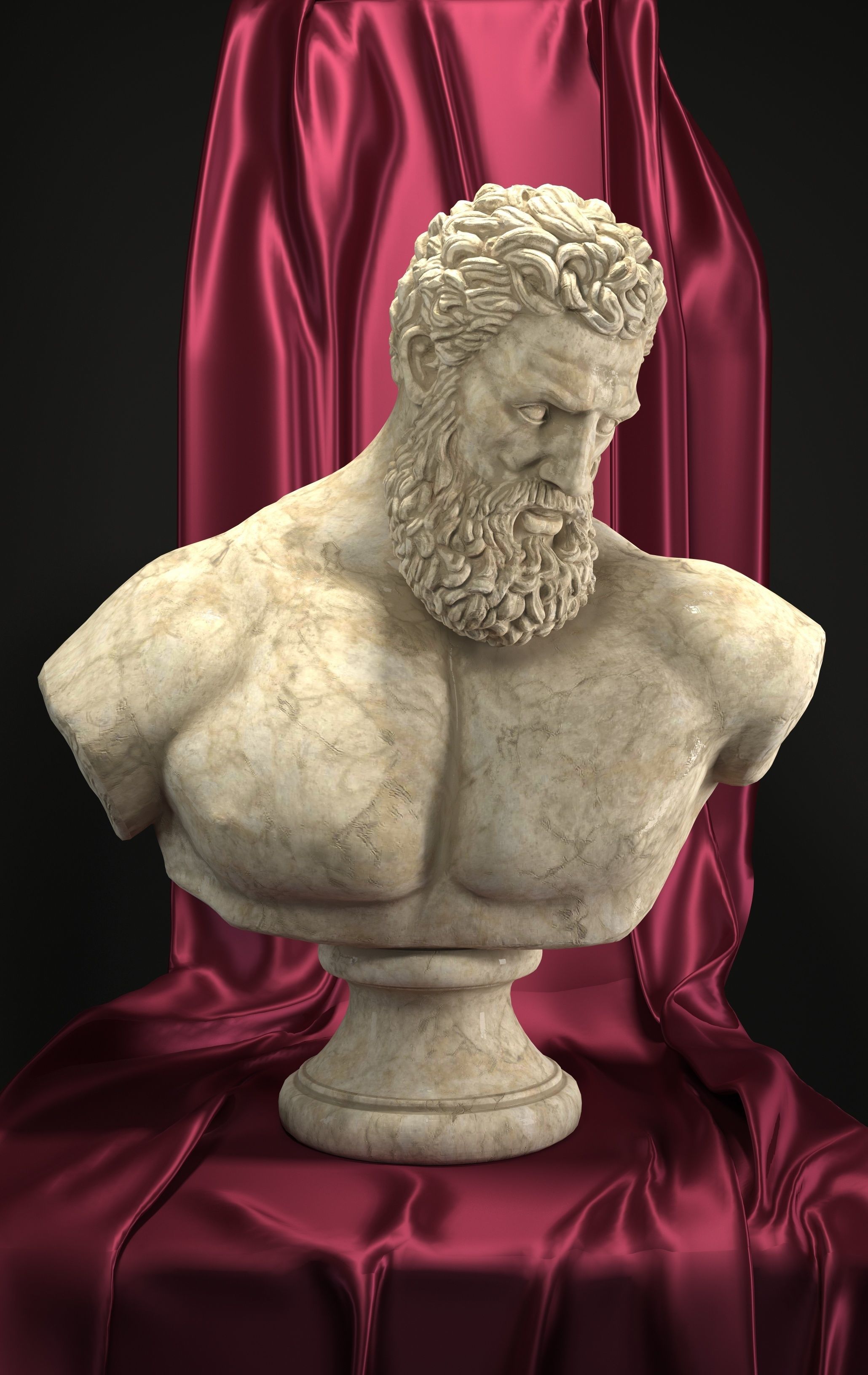 Hercules Bust 3D model_8
