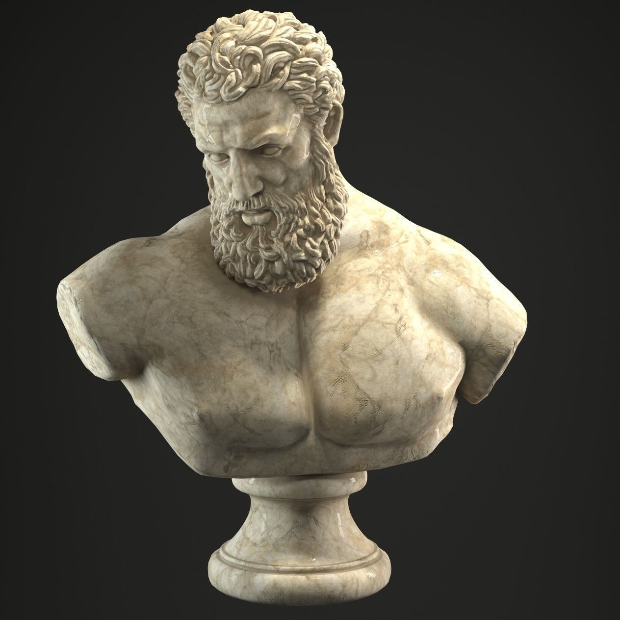 Hercules Bust 3D model_2