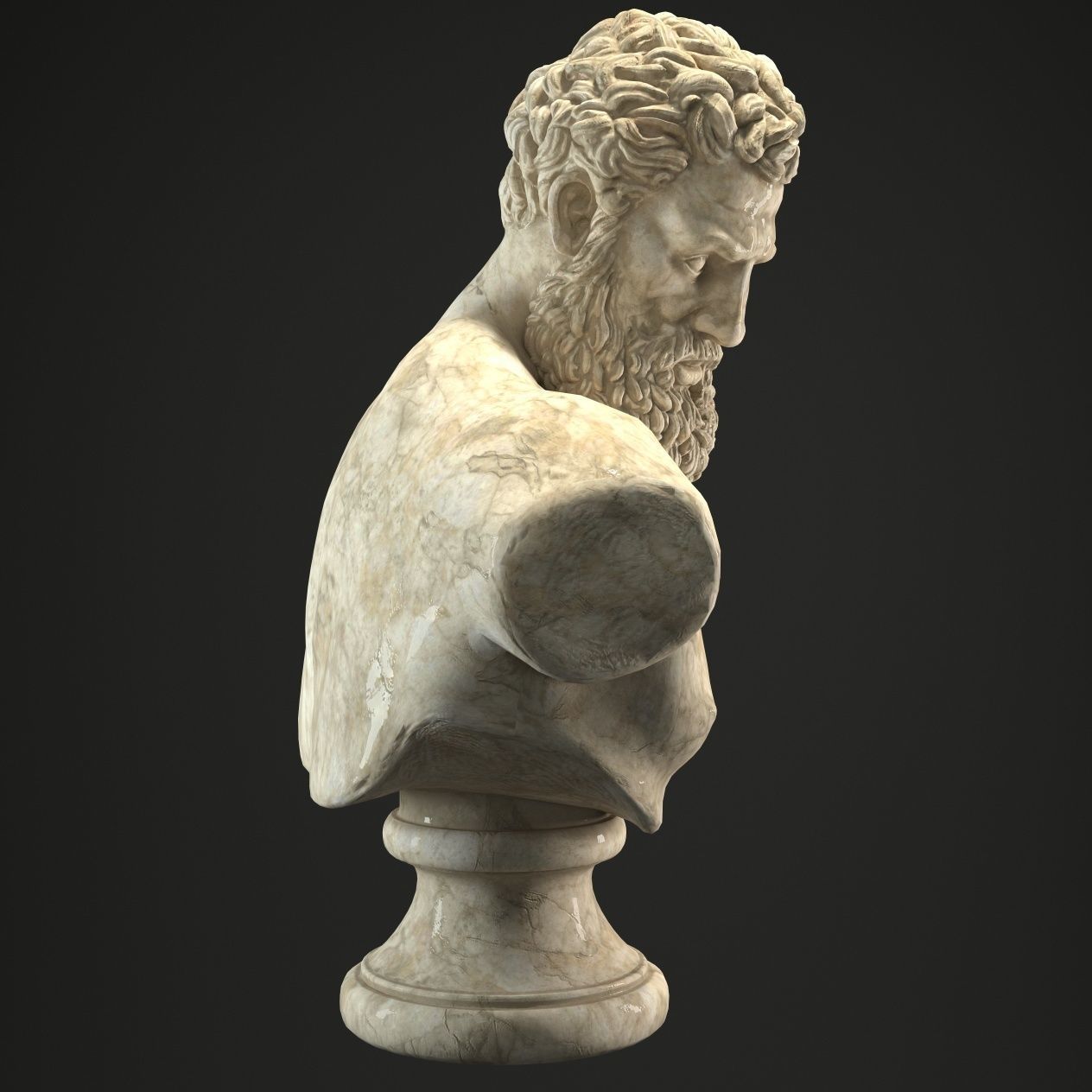 Hercules Bust 3D model_7