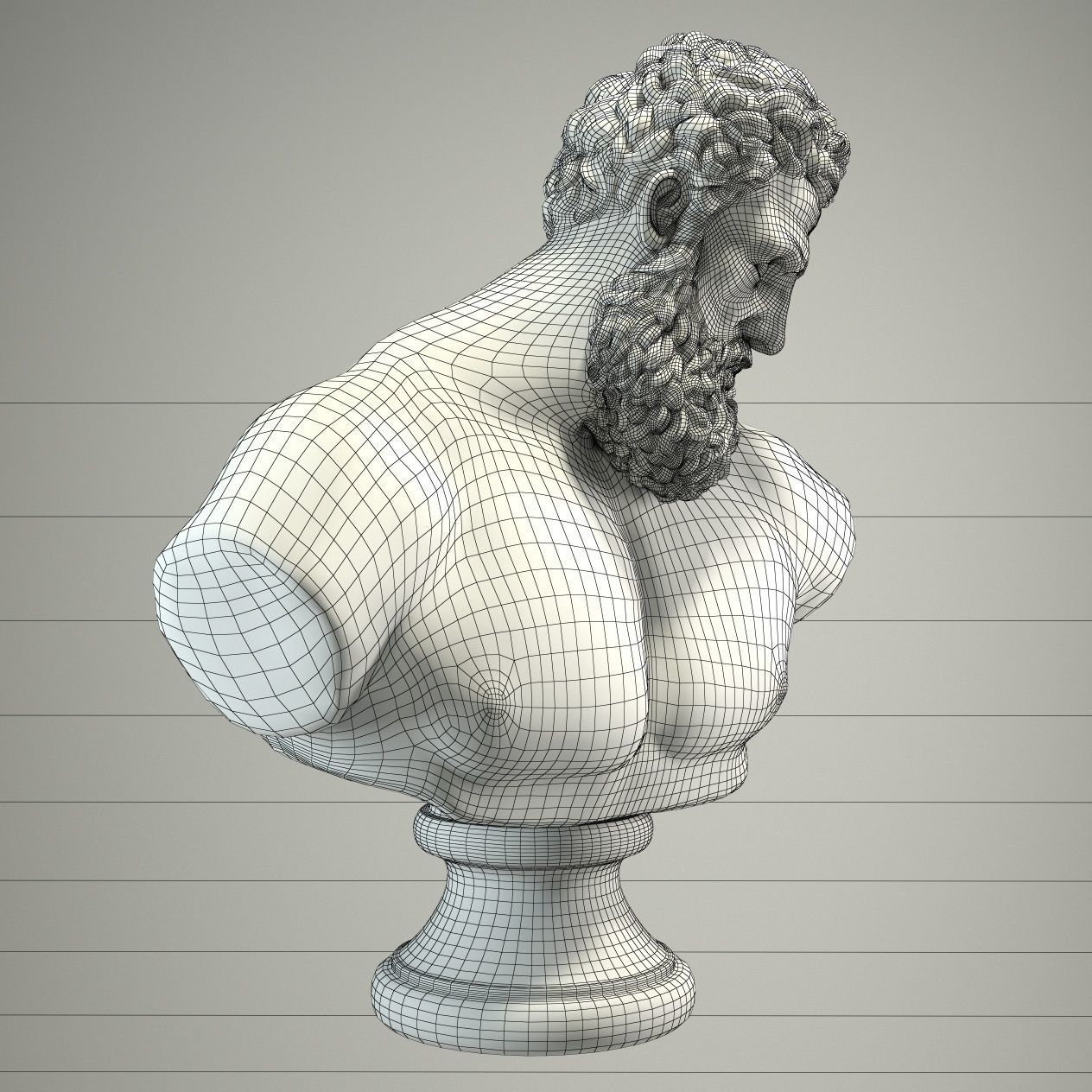 Hercules Bust 3D model_12