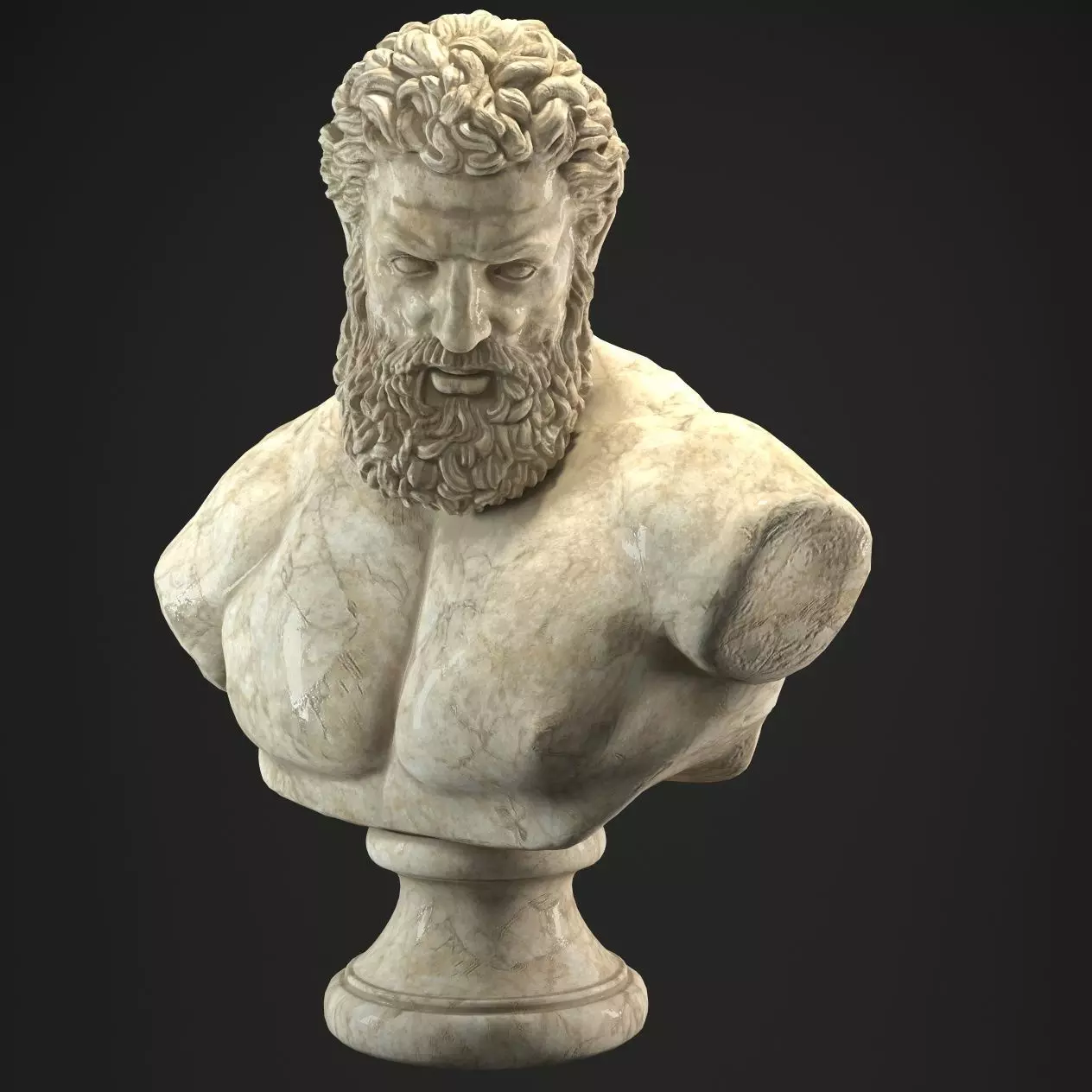 Hercules Bust 3D model_0