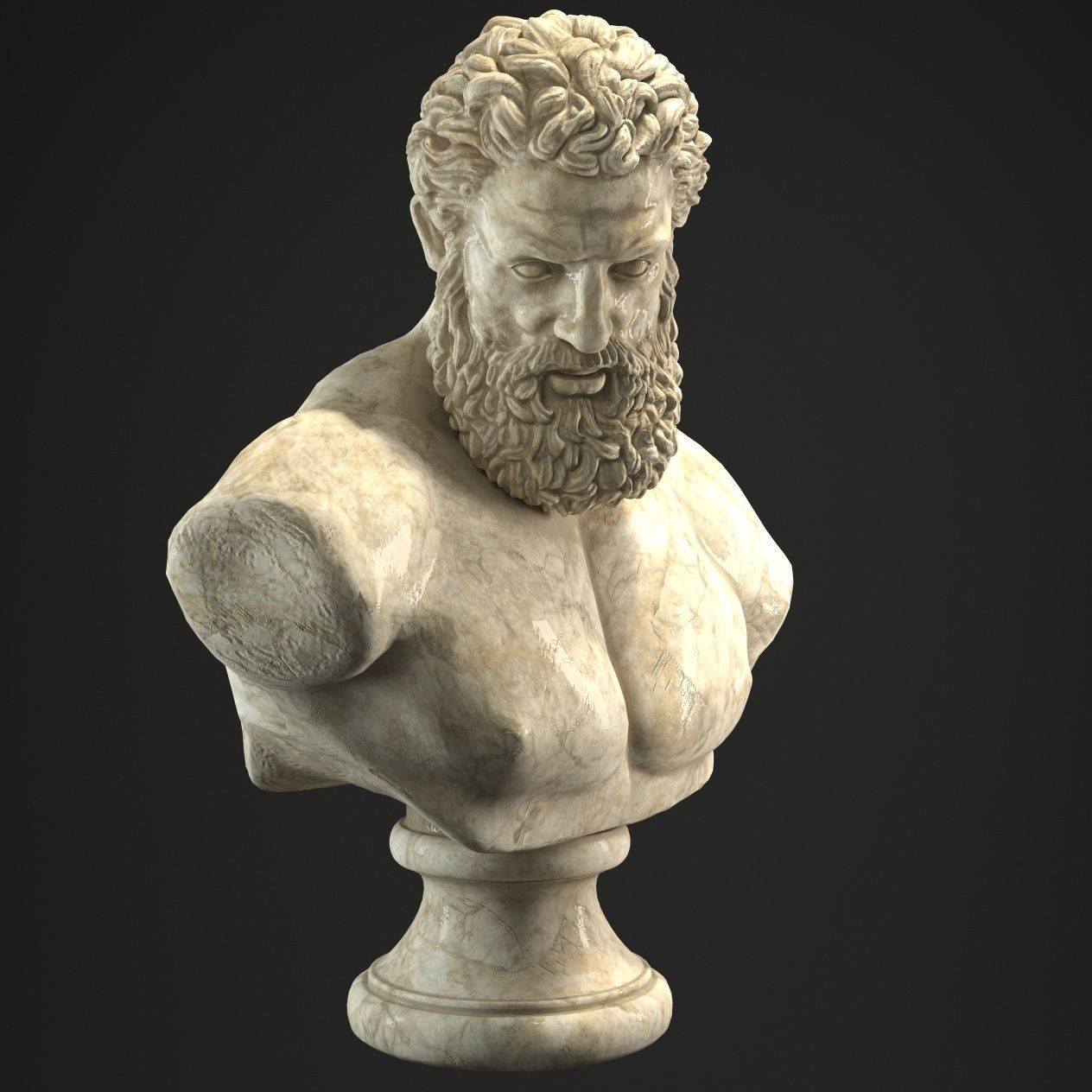 Hercules Bust 3D model_6
