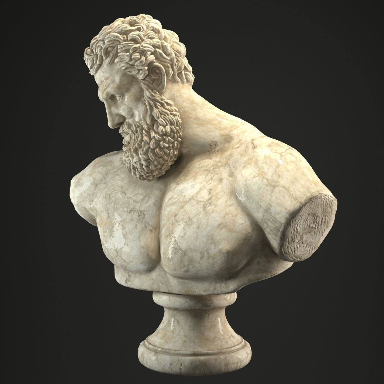 Hercules Bust 3D model_3