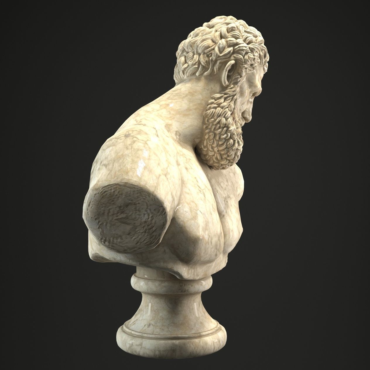 Hercules Bust 3D model_4