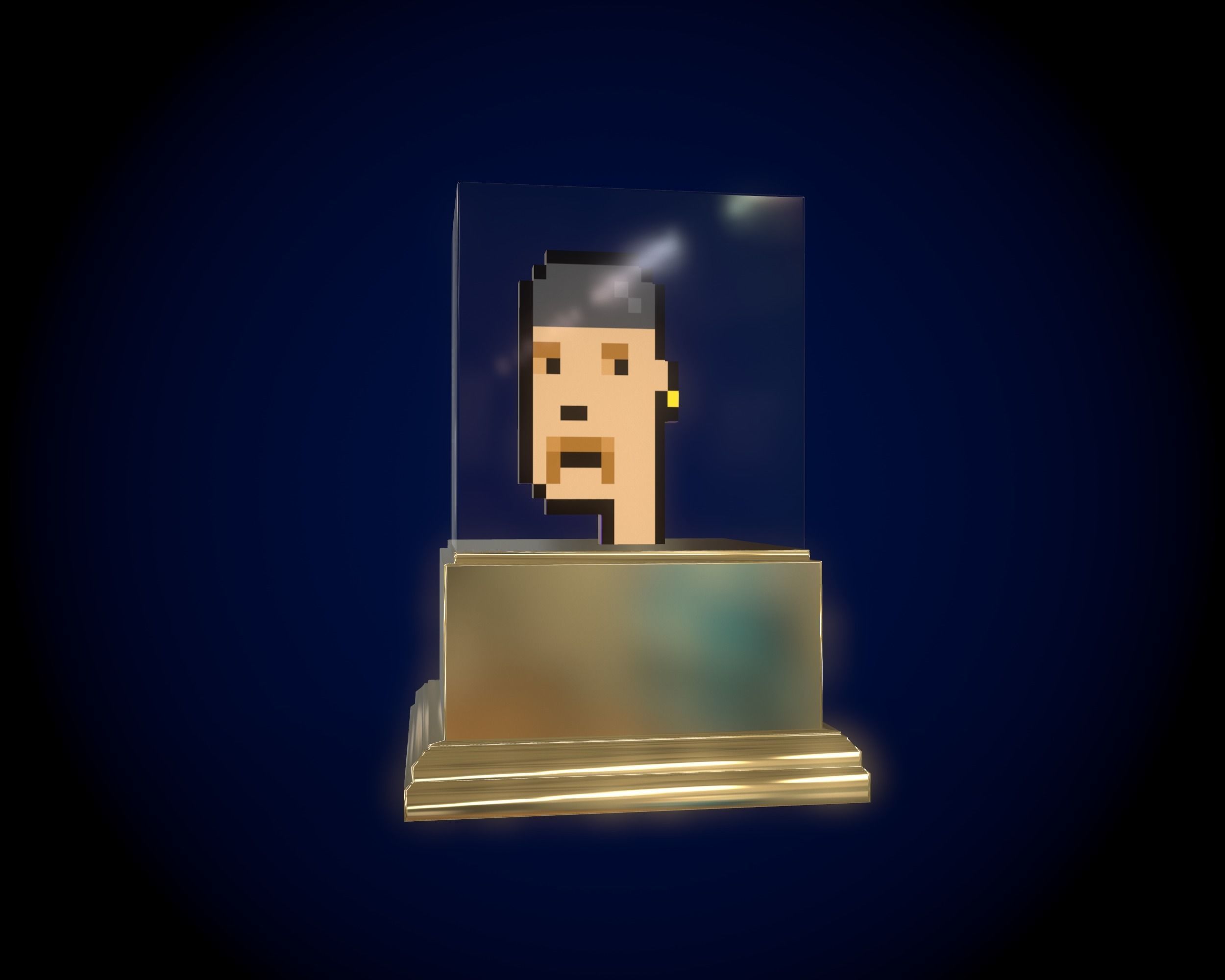 Gold Punk 3D model_2