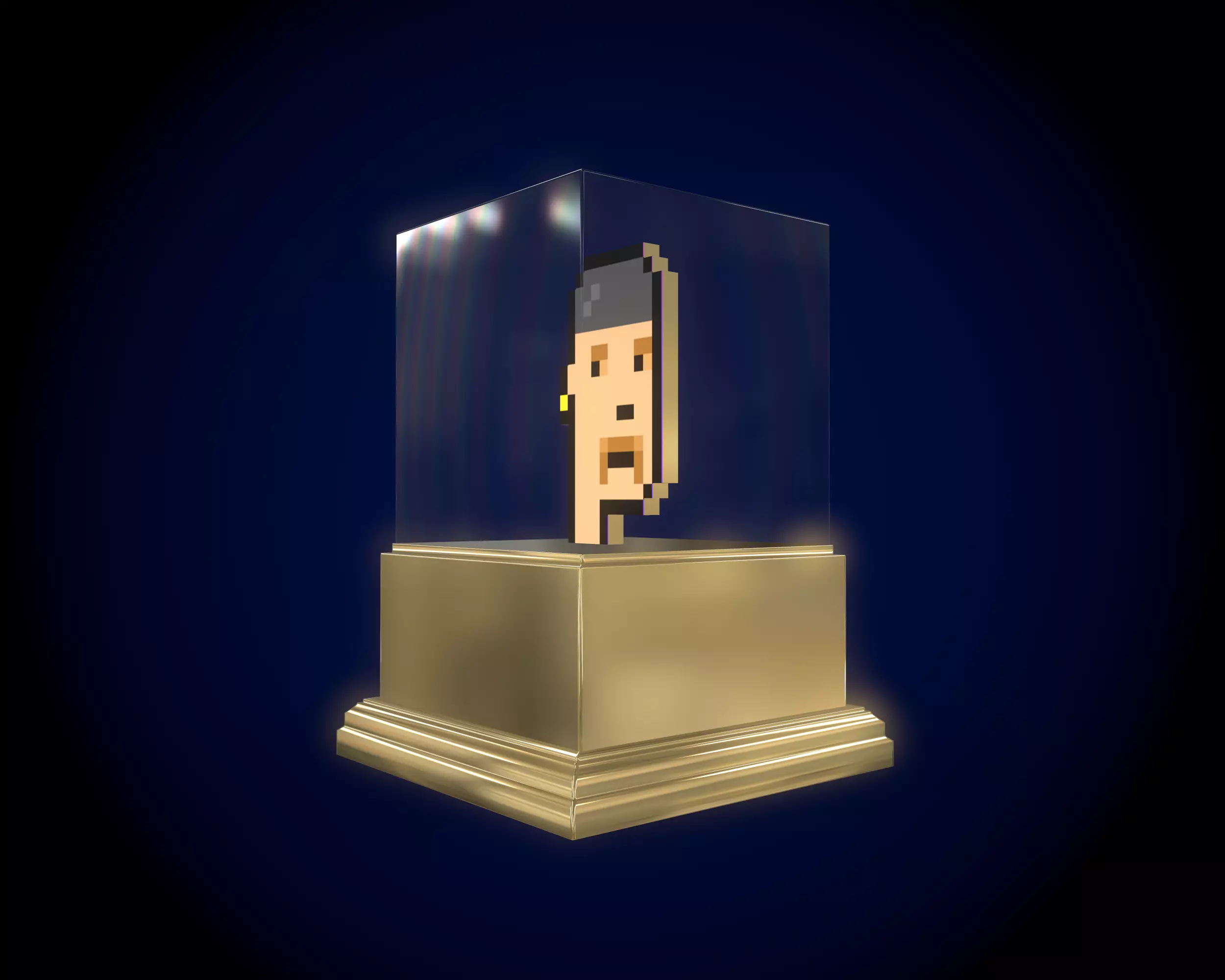 Gold Punk 3D model_0