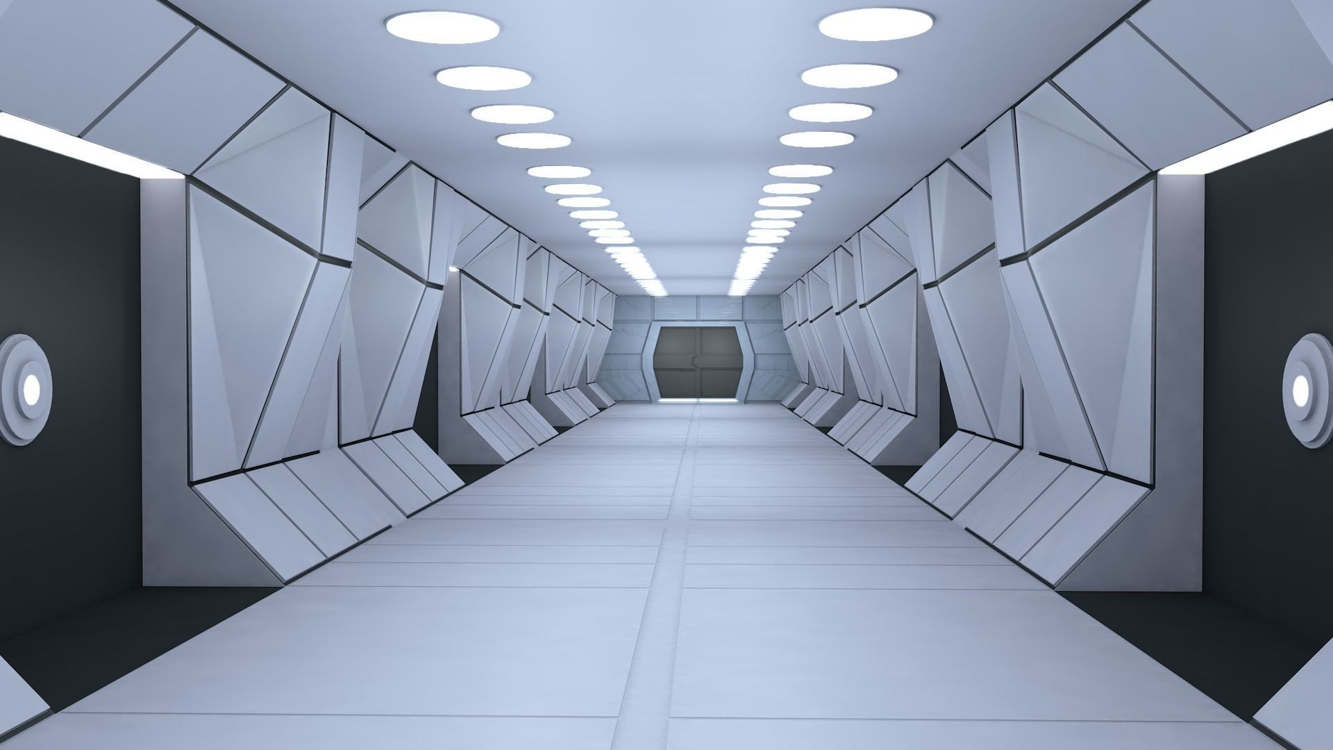 Sci Fi Interior 3D model_1