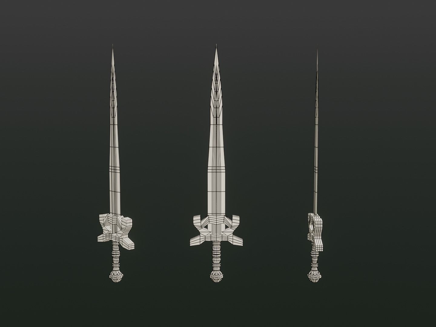 Fantasy Poison Sword - Elemental Sword Low-poly 3D model_7