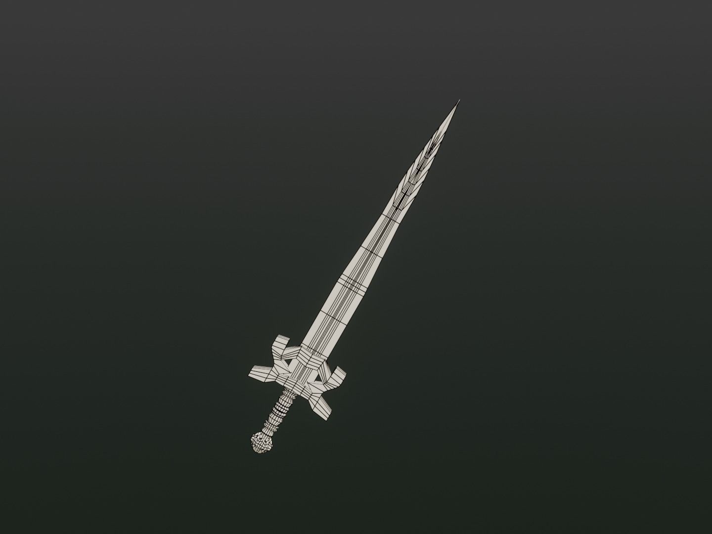 Fantasy Poison Sword - Elemental Sword Low-poly 3D model_9