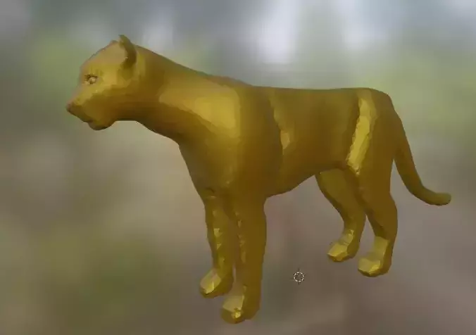 3D Gold Cougar model