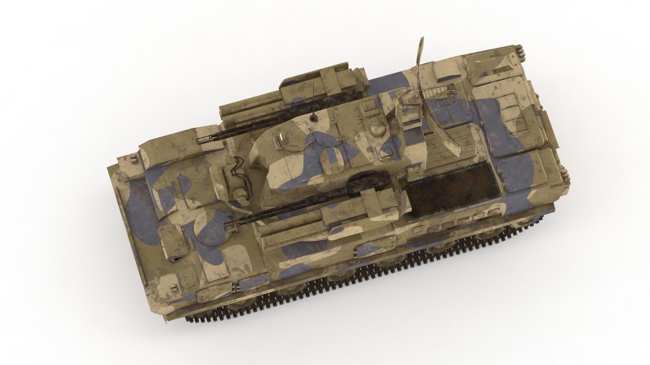 2K22 Tunguska Low Poly Low-poly 3D model_9