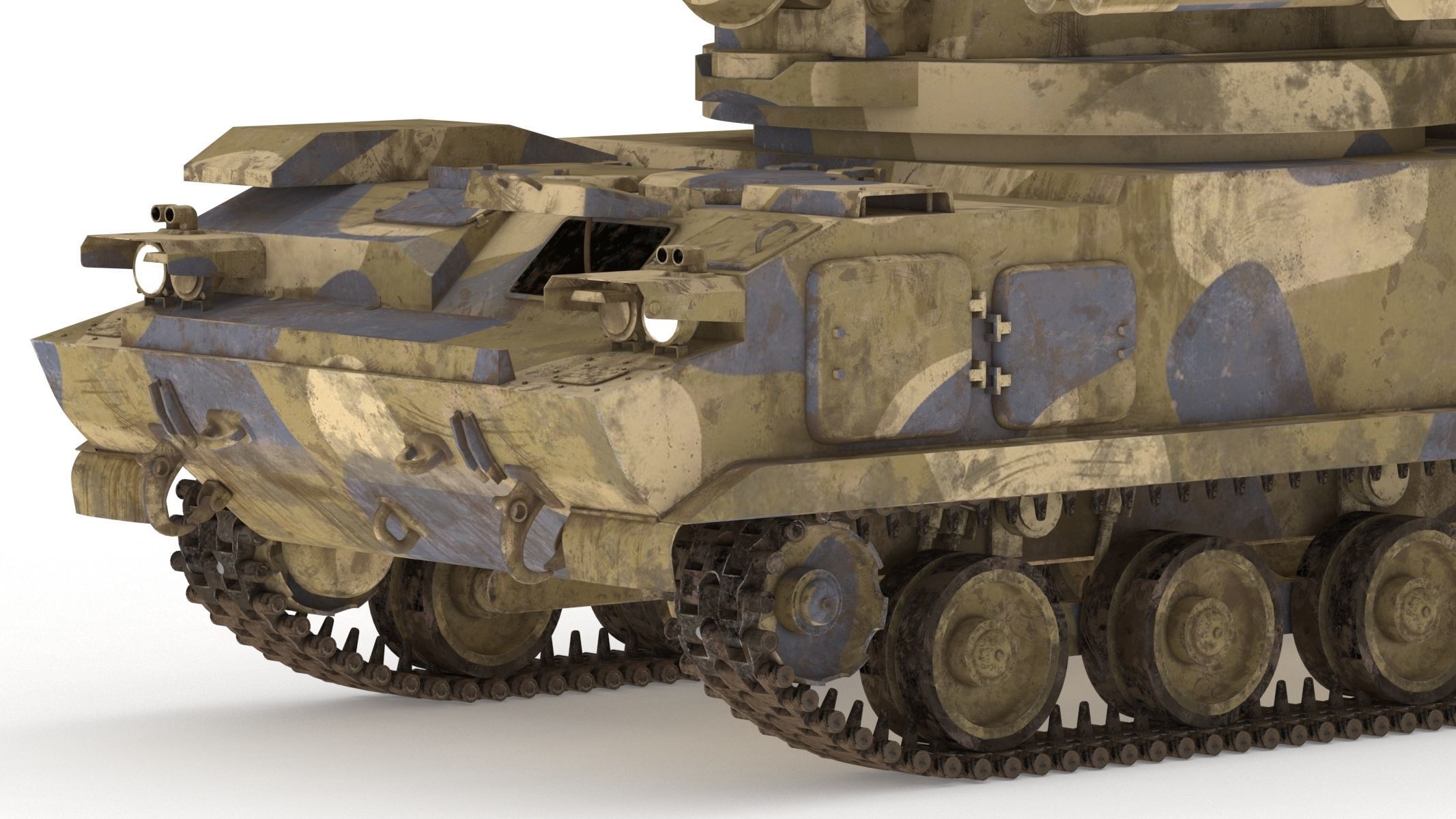 2K22 Tunguska Low Poly Low-poly 3D model_11