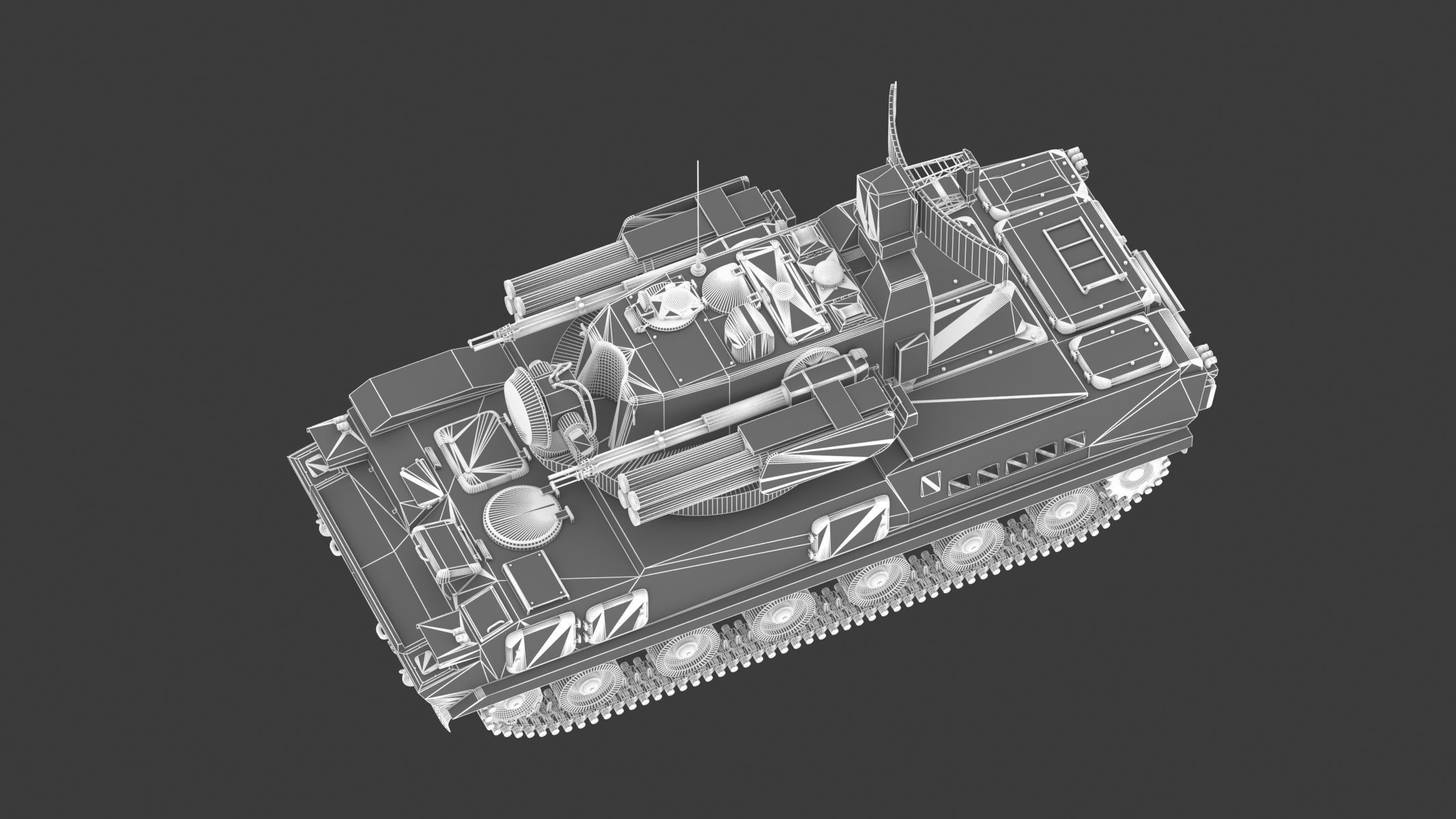 2K22 Tunguska Low Poly Low-poly 3D model_29